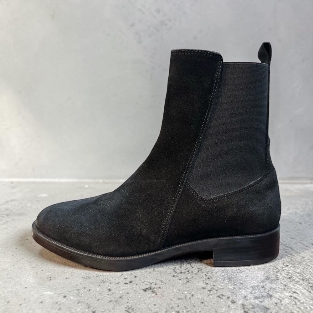 Emanuele Crasto Italian Black Suede Chelsea Boots EU 37